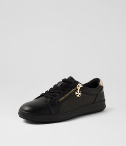 ZAVINO SU BLACK SOFT GOLD LEATHER