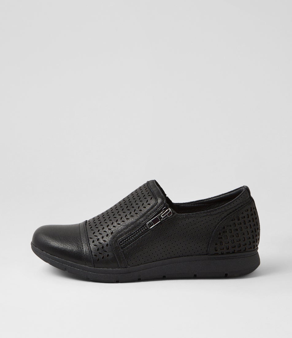 Dallias Black Leather Flat Shoes Dallias Black Leather Flat Shoes