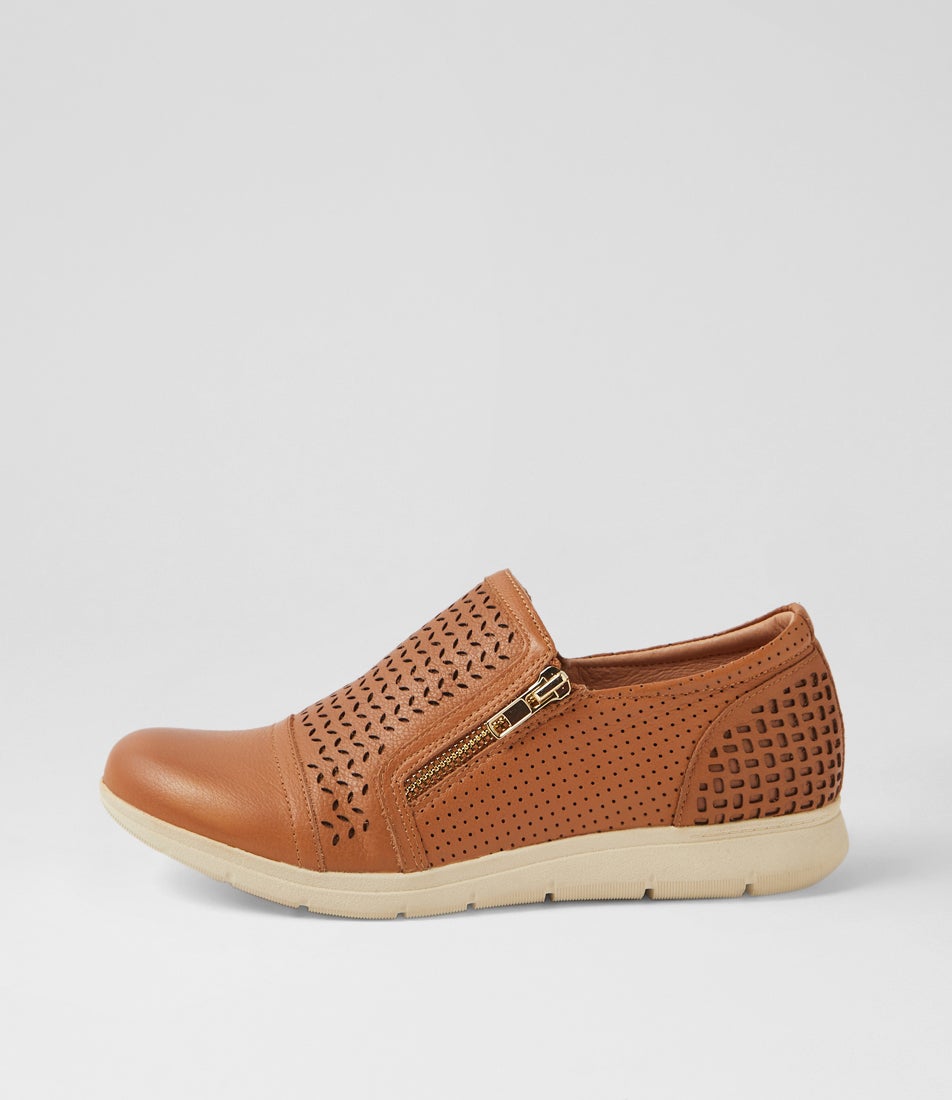 Dallias Dark Tan Leather Flat Shoes Dallias Dark Tan Leather Flat Shoes
