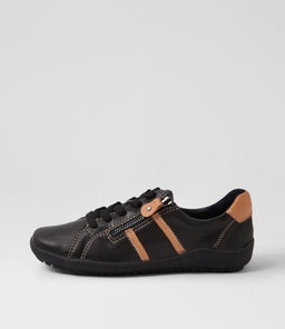RICKYI SU BLACK TAN BLACK SOLE LEATHER