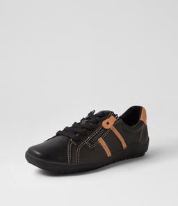 RICKYI SU BLACK TAN BLACK SOLE LEATHER