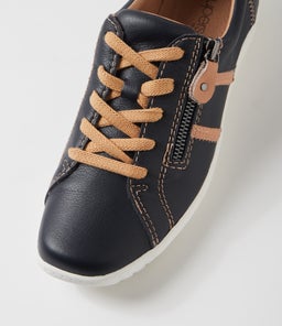 RICKYI SU DK BLUE LT CAFE LEATHER