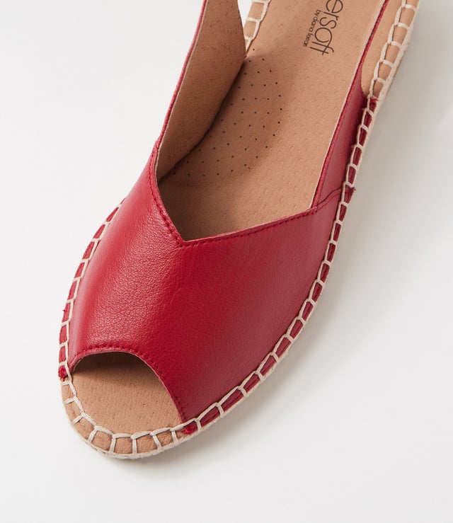 Kadde Kadde Dark Red Leather Sandals