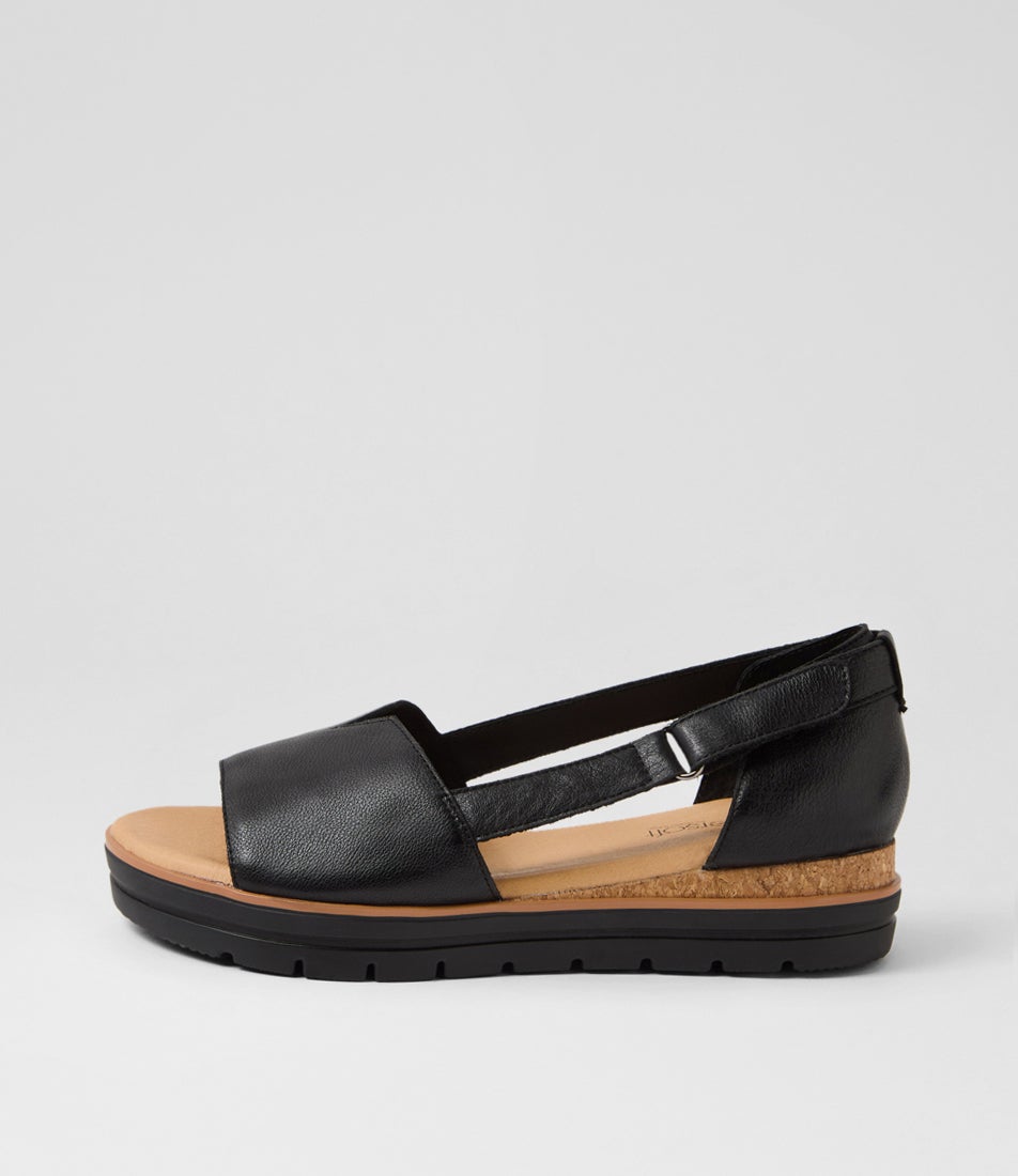 Ashiers Black Leather Sandals Ashiers Black Leather Sandals