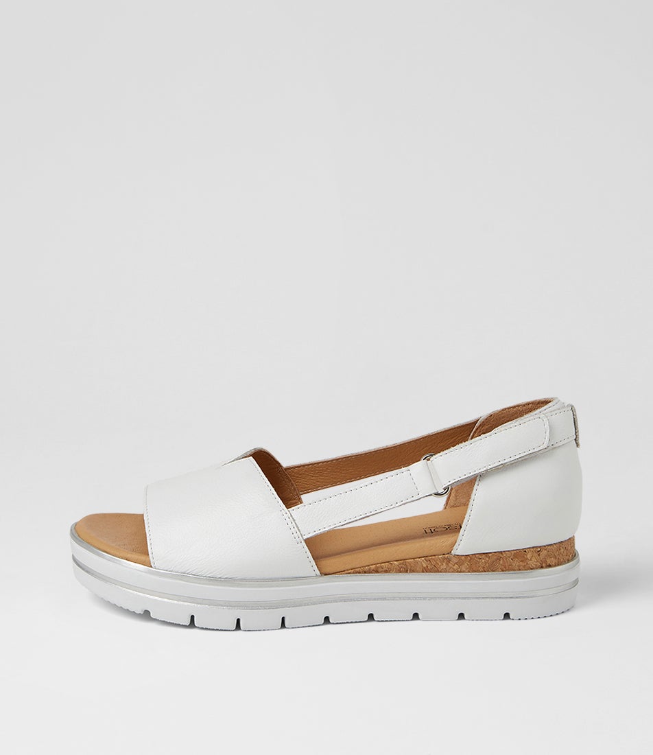 Ashiers White Leather Sandals Ashiers White Leather Sandals