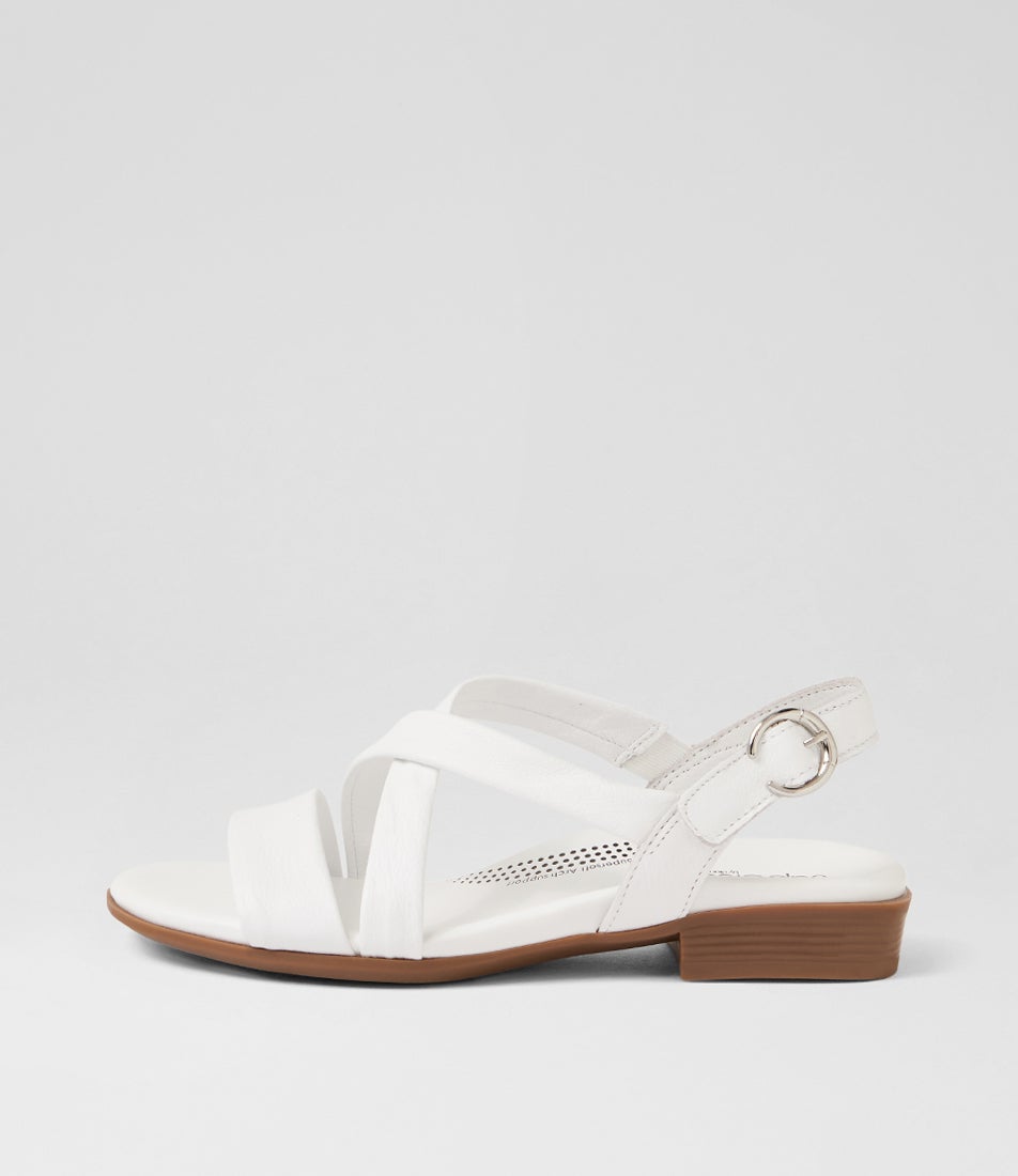 Cevie White Leather Sandals Cevie White Leather Sandals