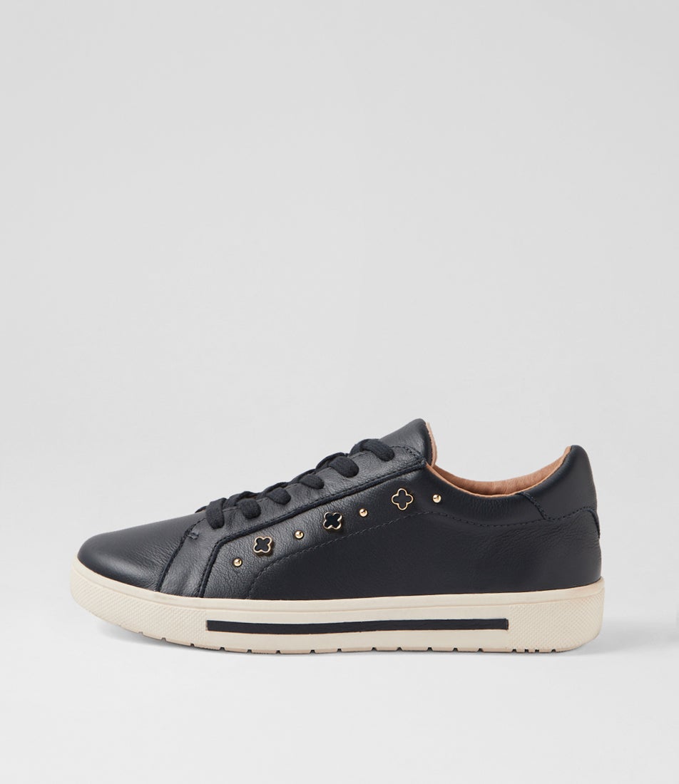 Evening Navy Leather Sneakers Evening Navy Leather Sneakers
