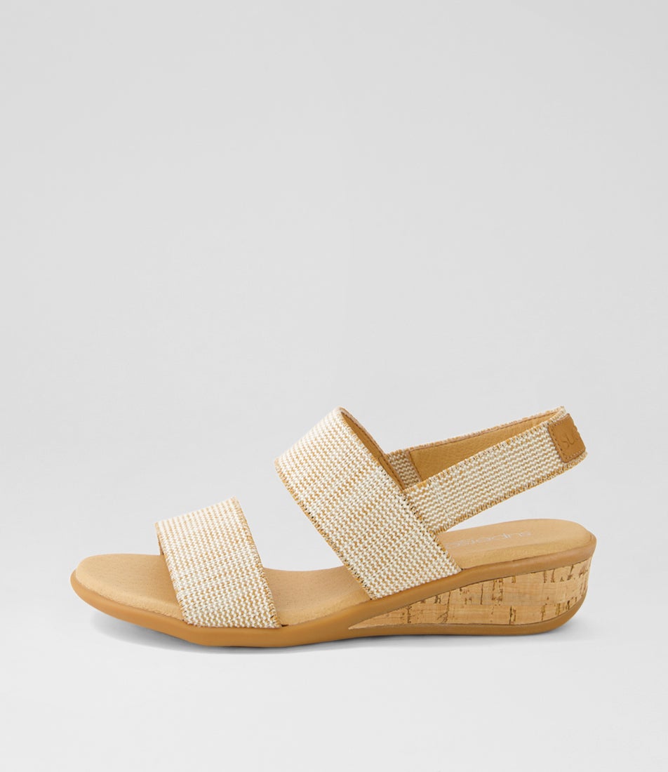 Phaedra Natural Fabric Sandals