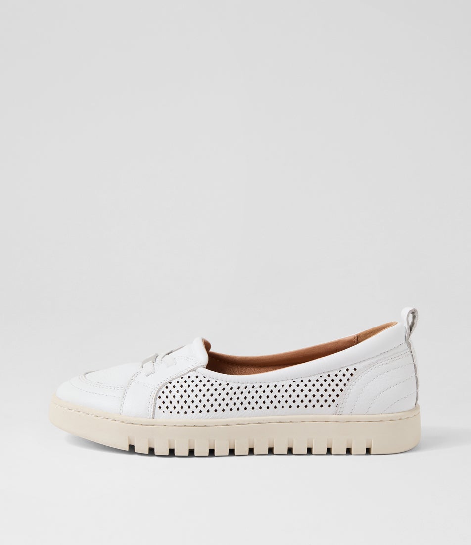Tarins White Leather Flat Shoes Tarins White Leather Flat Shoes