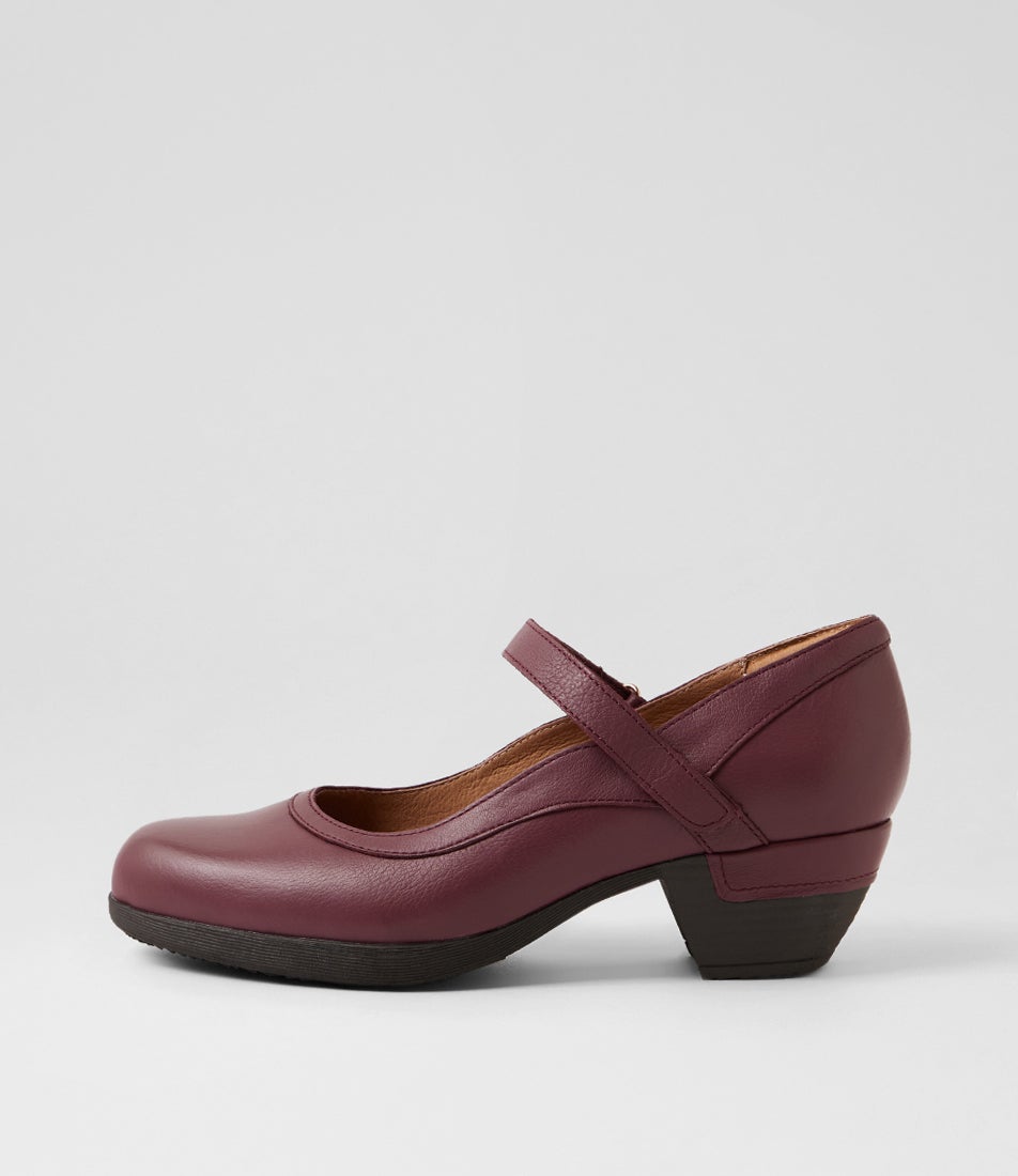 Ruthi D Plum Leather Heels Ruthi D Plum Leather Heels