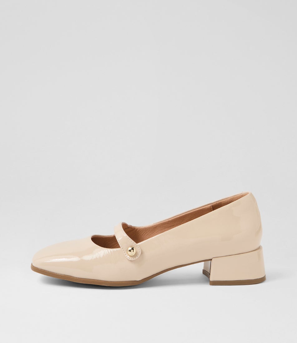 Teacher Bone Patent Leather Heels