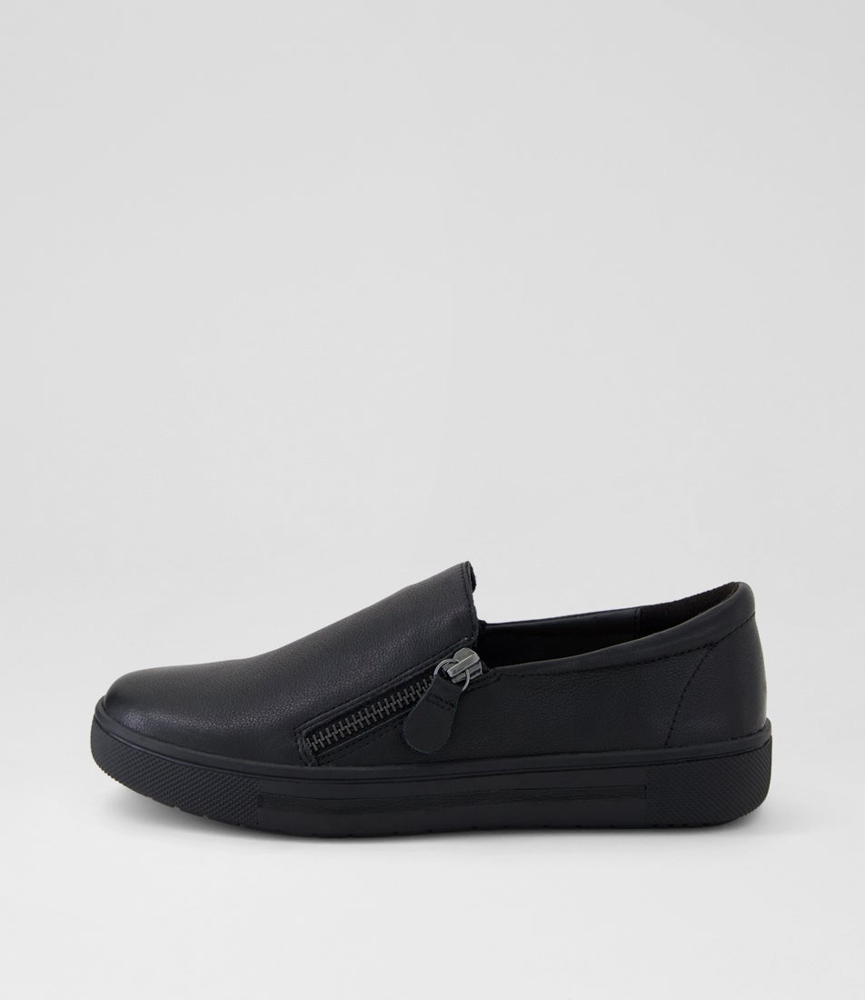Bellisa Black Leather Sneakers