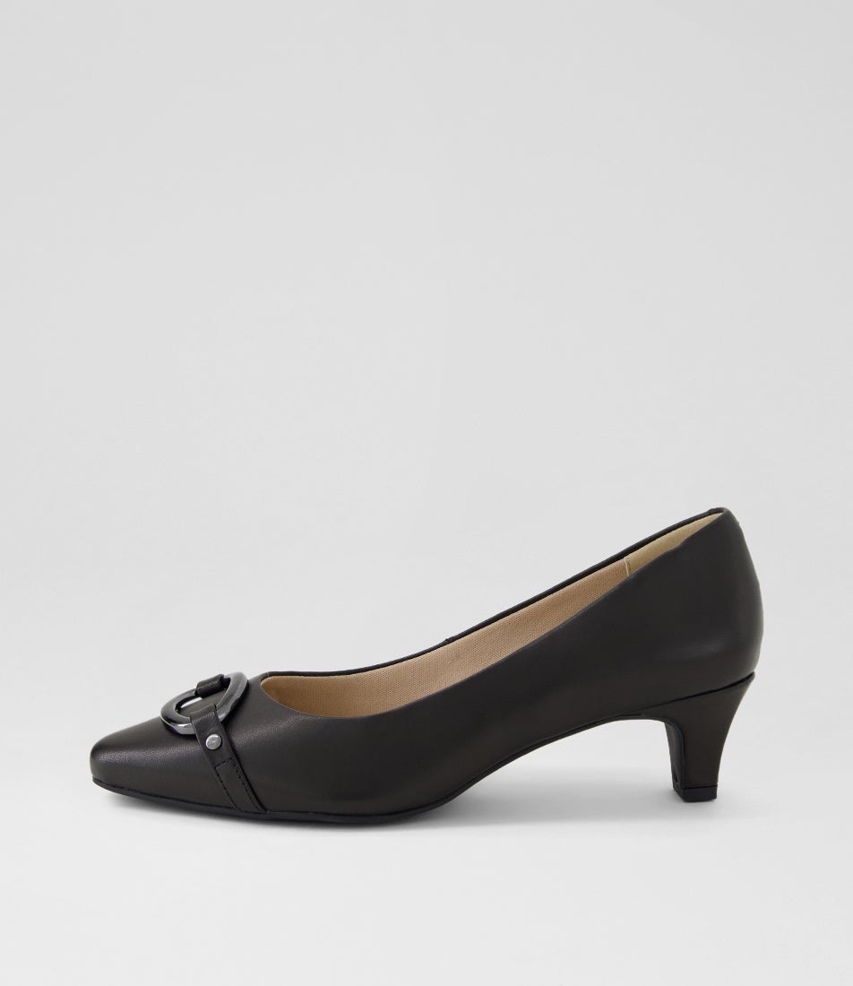 Laynes Black Leather Heels Laynes Black Leather Heels