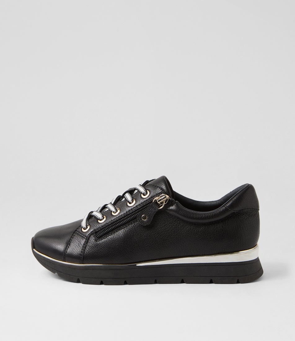 Nanettes Black Leather Sneakers Nanettes Black Leather Sneakers