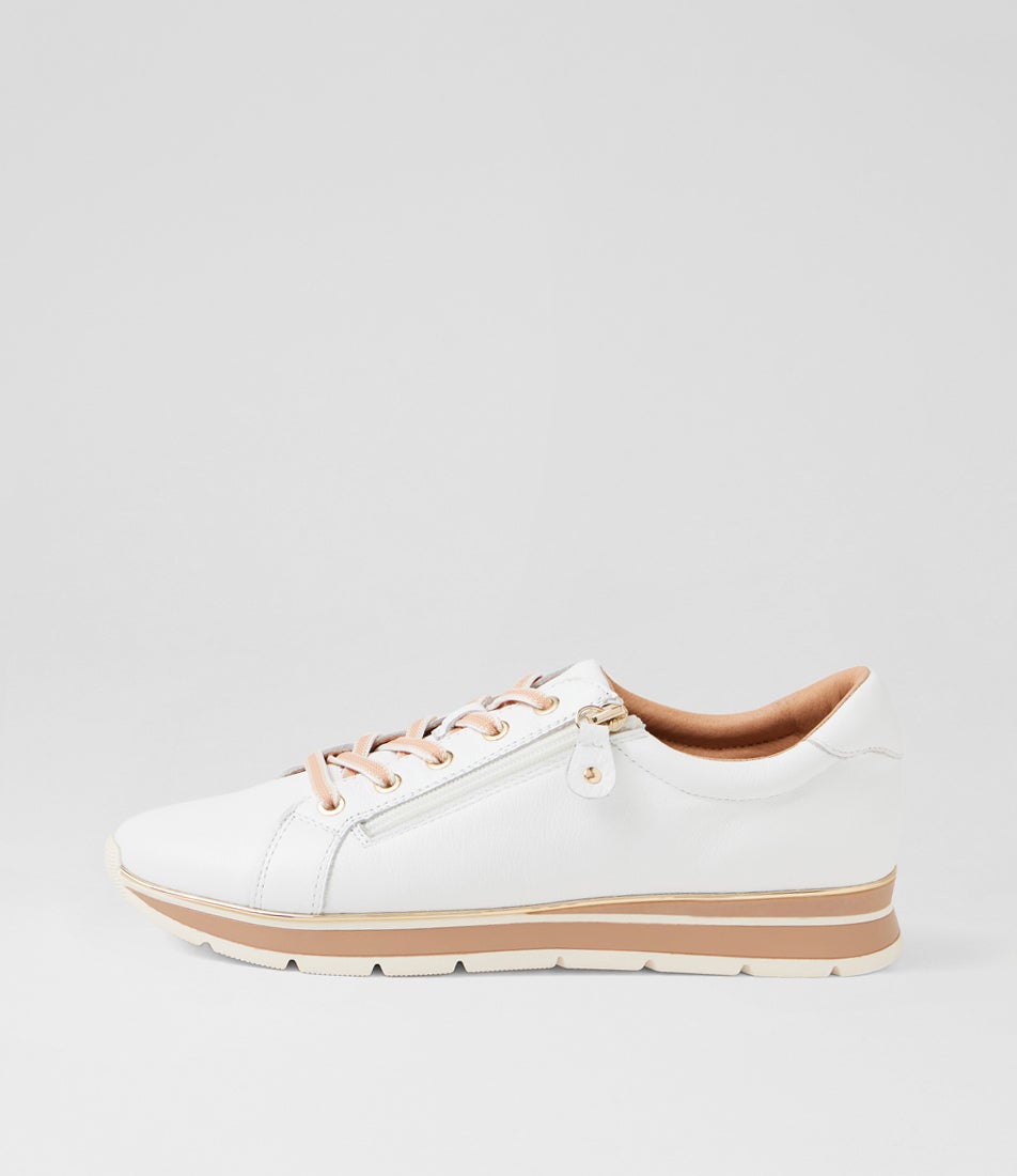 Nanettes White Leather Sneakers