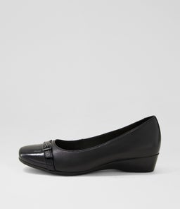 Rosalaie Black Patent Leather Wedges Rosalaie Black Patent Leather Wedges