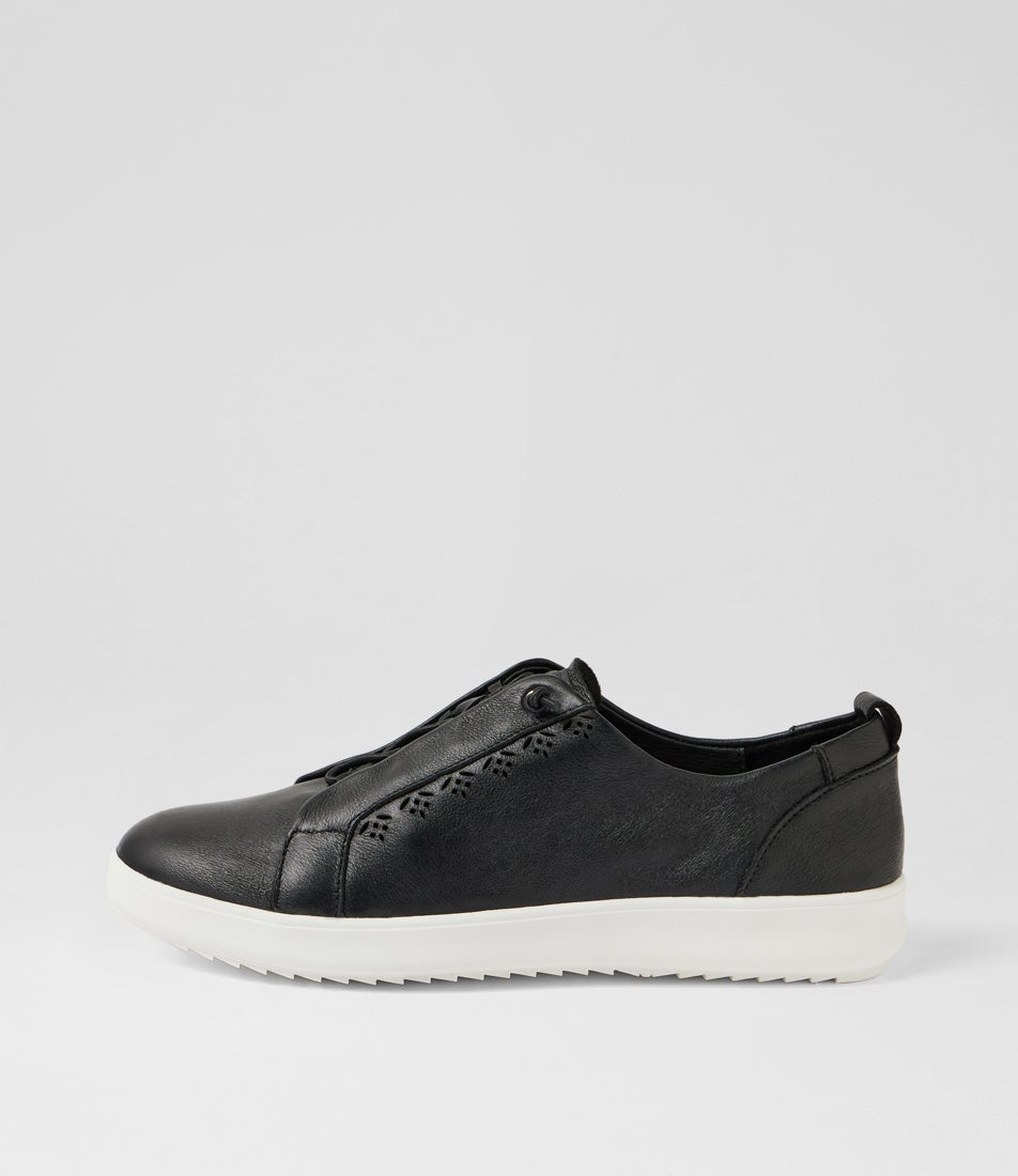 Lottiea Black Leather Sneakers