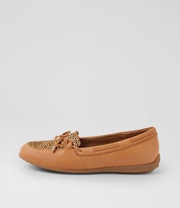 FABIAS SU DK TAN TAN DOT LEATHER FUR