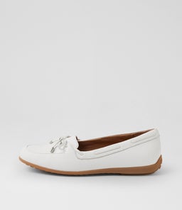 Fabias White Leather Flat Shoes Fabias White Leather Flat Shoes