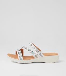 Maybelle White Pastel Melody Leather Sandals Maybelle White Pastel Melody Leather Sandals