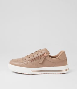 Animate Light Taupe Leather Sneakers Animate Light Taupe Leather Sneakers