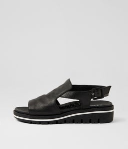 Antonee Black Leather Sandals Antonee Black Leather Sandals