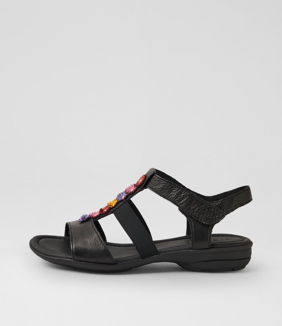 Baccio Black Bright Multi Sandals
