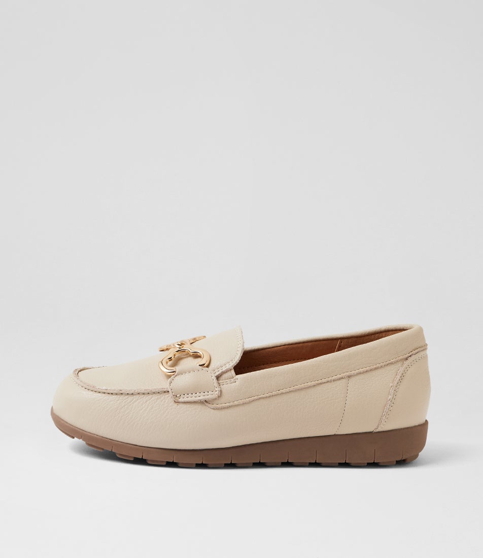 Bethanis D Almond Leather Flat Shoes Bethanis D Almond Leather Flat Shoes