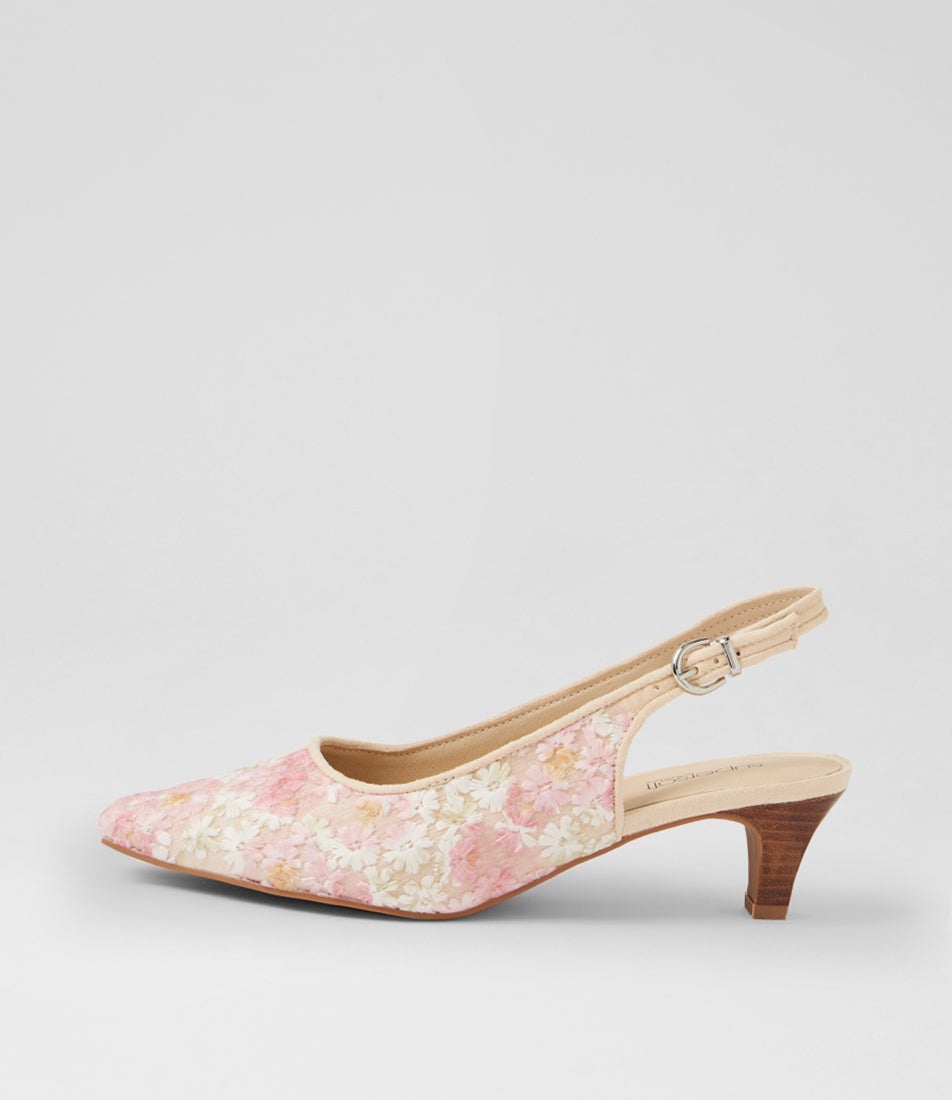 Leelee Pink Flower Multi Heels
