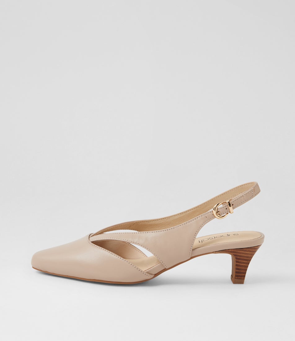 Liliosa Oatmilk Leather Heels