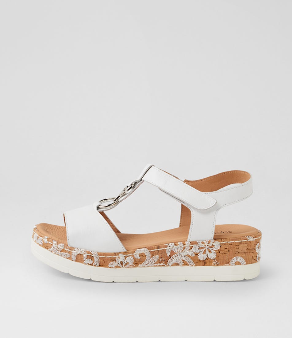 Parine White Multi Sandals