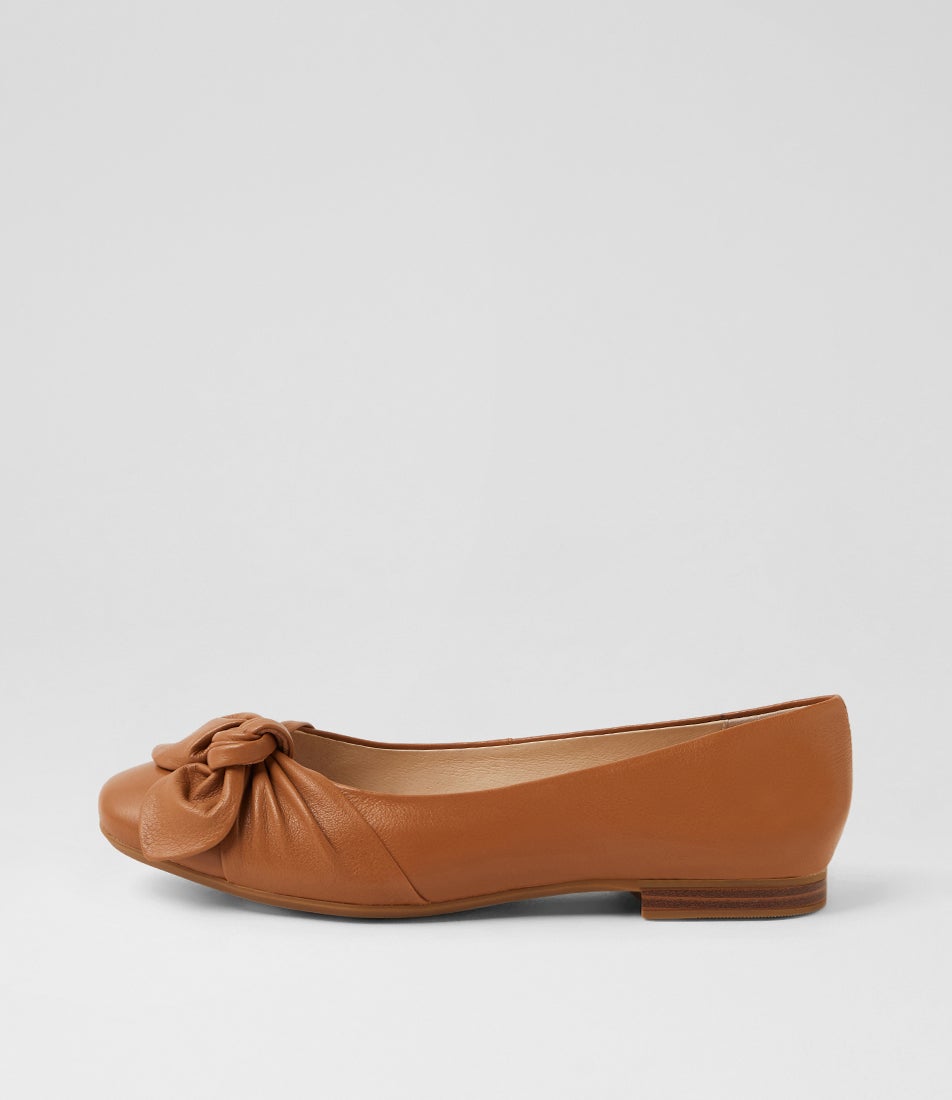 Ulrich D Dark Tan Leather Ballet Flats