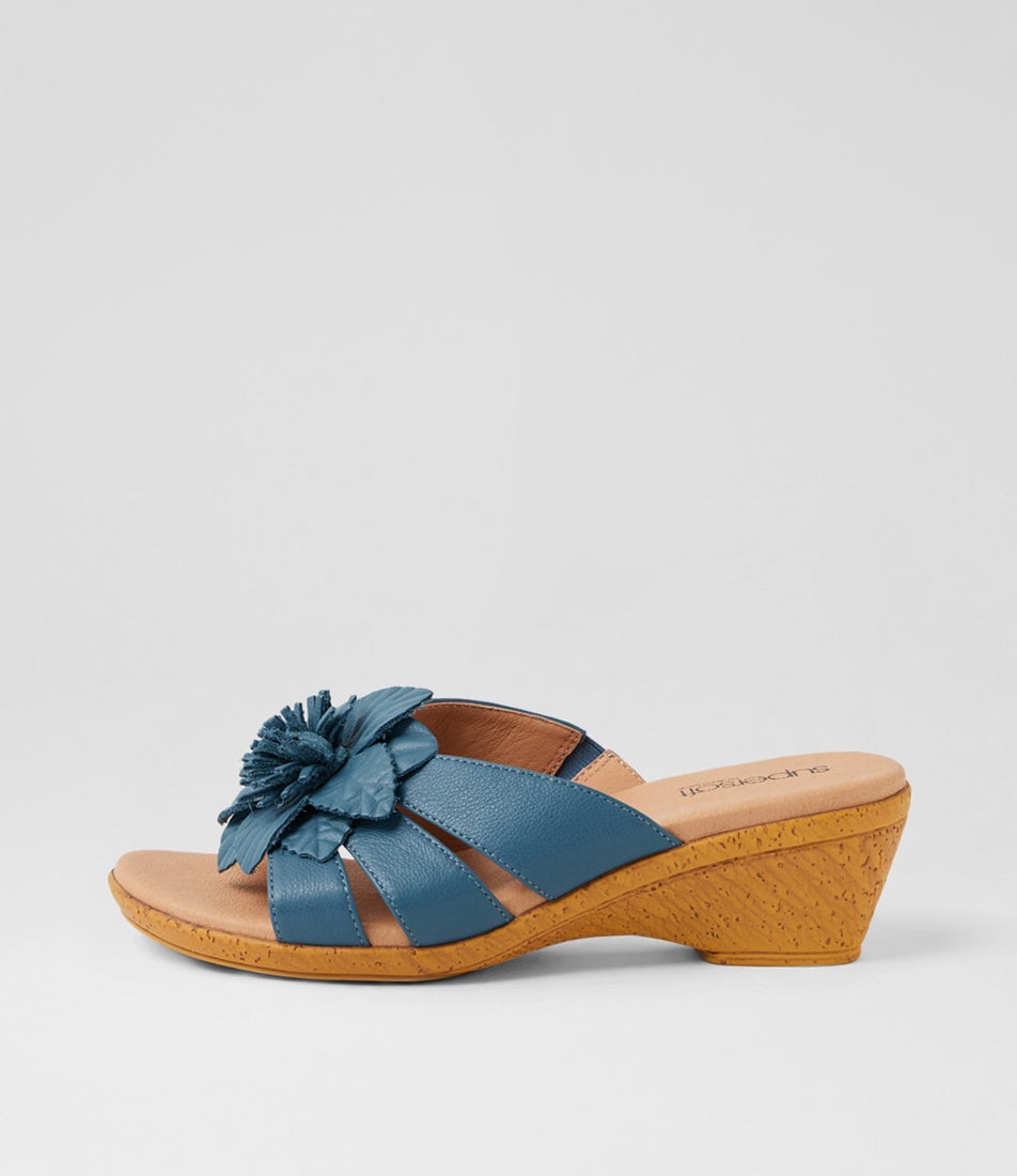 Vincenie Denim Leather Sandals