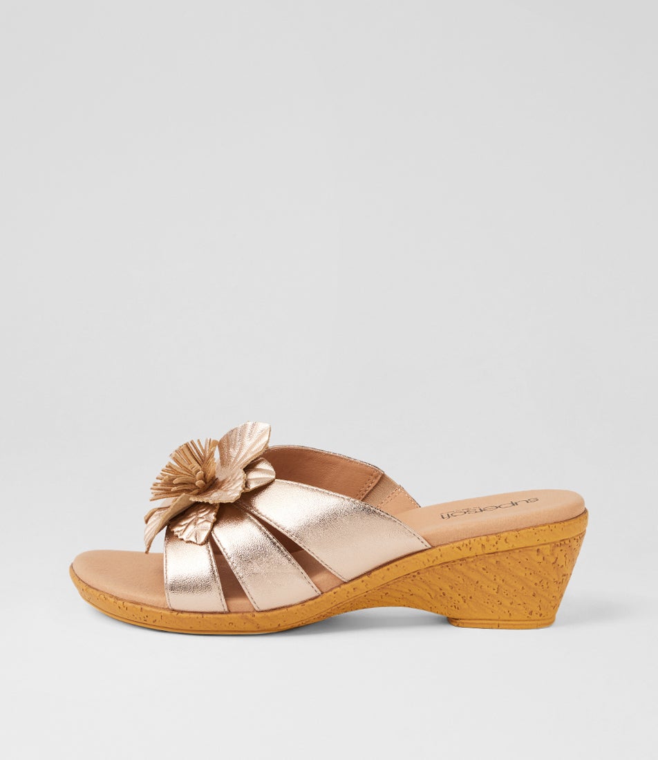 Vincenie Pale Rose Gold Leather Sandals Vincenie Pale Rose Gold Leather Sandals