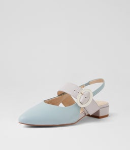 WRENNIE D SU DOVE BLUE SOFT GREY LEATHER