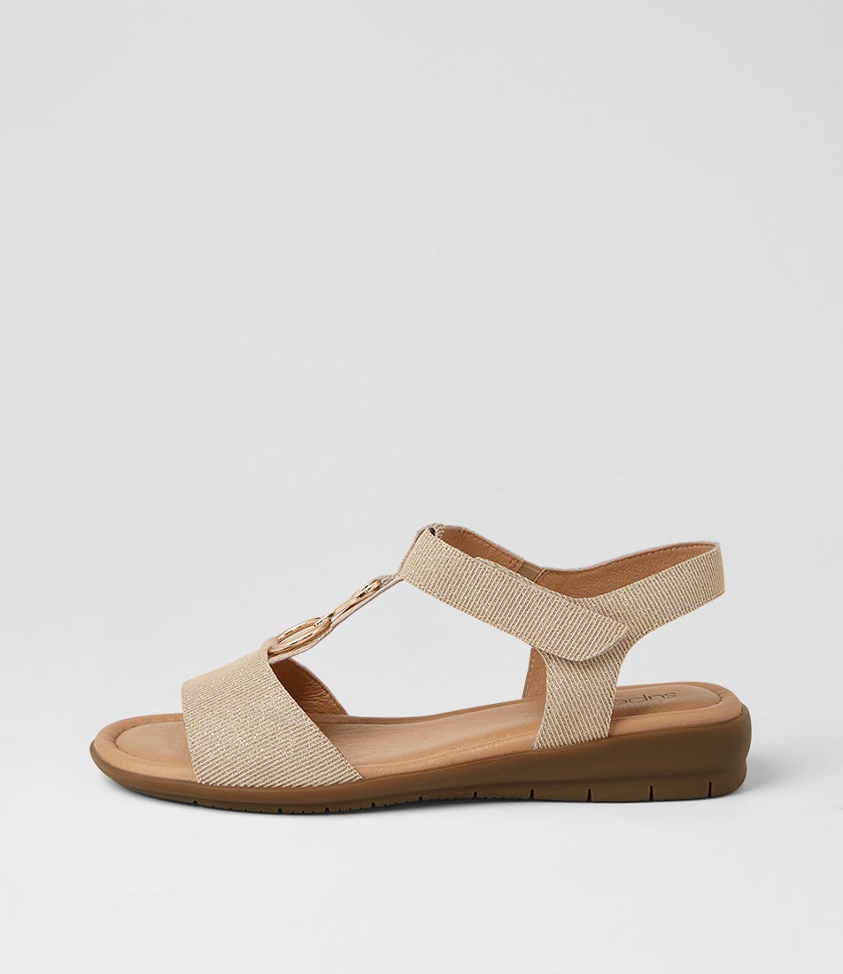 Felica Platinum Sparkle Fabric Sandals
