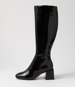 WOLF TH BLACK CROC EMBOSSED SMOOTH