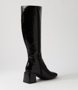 WOLF TH BLACK CROC EMBOSSED SMOOTH