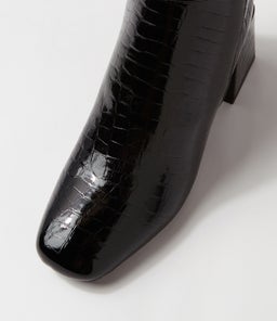 WOLF TH BLACK CROC EMBOSSED SMOOTH