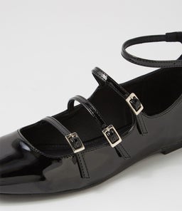 ODILE TH BLACK PATENT PU