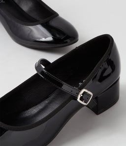 LIZ TH BLACK PATENT PU