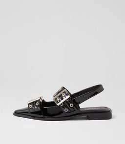 MATILDA TH BLACK PATENT PU