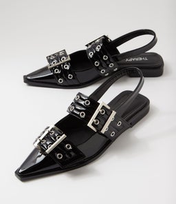 MATILDA TH BLACK PATENT PU