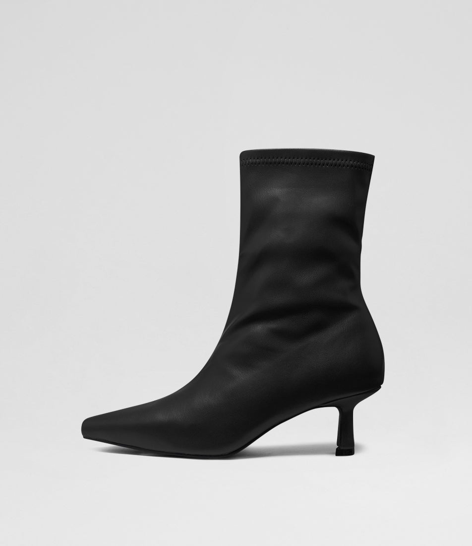 Keely Black Stretch Ankle Boots