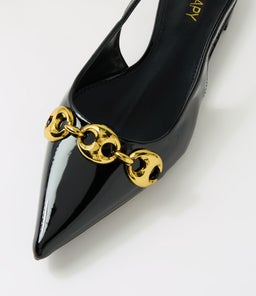 GUILTY TH BLACK PATENT PU