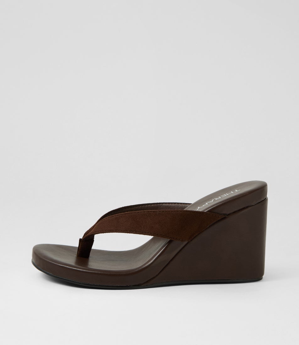 Ren Chocolate Microsuede Sandals