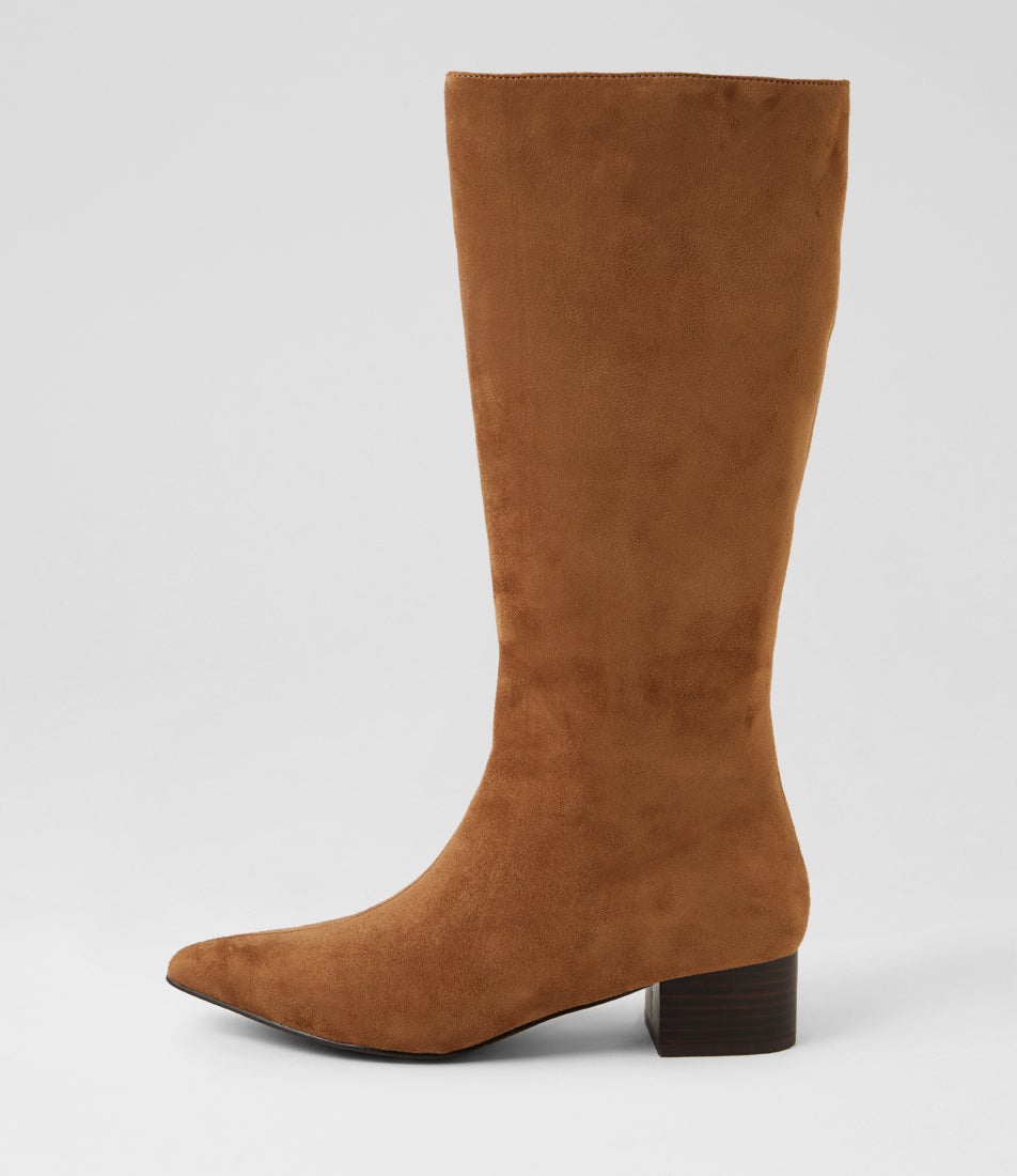 Steevie Toffee Microsuede Knee High Boots