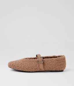 Tilt Mocha Fabric Flat Shoes Tilt Mocha Fabric Flat Shoes