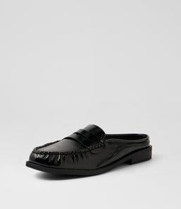 ATTICUS TH BLACK CRINKLE PATENT SMOOTH
