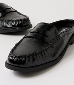 ATTICUS TH BLACK CRINKLE PATENT SMOOTH